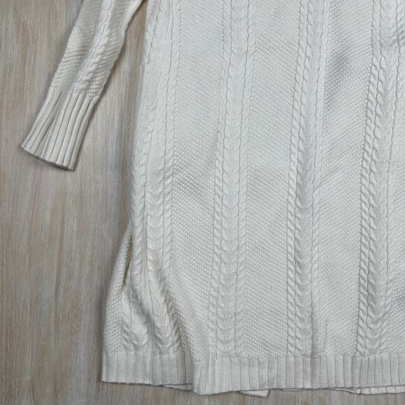 NWT Talbots Cable Knit Open Front Chunky Longline Cottagecore Coatigan Small - Picture 13 of 13